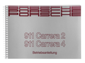 Manuel du conducteur pour Porsche 911 (964) Carrera 2/4, MY 90, en anglais - WKD96452091