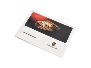 Handbook For Guarantee And Maintenance, ENGLISH. Porsche 986 Boxster / 996 Carrera 1998-04 - WKD90002000