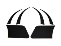 Steenslagbeschermers zwart set. Porsche 944 Lakbeschermingsfolie - 94455932100, 94455932200, 94455932300, 94455932400, 94455932500, 94455932600