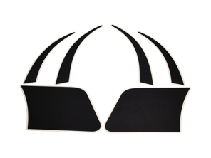 Stone chip guards black set. Porsche 944 Paint protection film - 94455932100, 94455932200, 94455932300, 94455932400, 94455932500, 94455932600