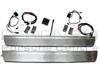Embellecedores de umbrales laterales de acero inoxidable iluminados. Porsche 997 GT3