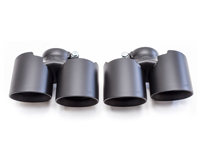 Escape Deluxe Quad-Style Tail Pipes, en acabado Satin Black. Porsche 997.2 Carrera - 99711115130, 99711135130, 99711198330, 99711199130, 99711135230, 99711198430, 99711199231, 99711199240, 99711199140, 99711115230