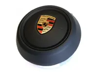 Unidad de airbag para volante en cuero negro. Porsche 992.1 - 992880201DTRP, 992880201CTRP, 992880201D, 992880201C