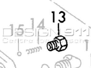 Versnellingsbakschroefplug. Porsche 911 72-73 - 91530731900