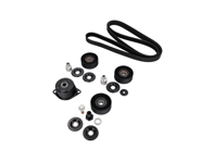 Kit complet de poulies et de courroies (tendeur, galets et courroie d'entraînement) pour Porsche 997-1 Carrera S 3.8L (manuelle et Tiptronic) 2005-2008 - 99710226000, 99610236550, 99710211700, 99907204109, 99907205901, 99710211800, 99710211900, 99610215166, 99610215168