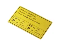 Sticker Tyre Pressure Normal. Porsche 911 65-72 / 914 - 90100650500
