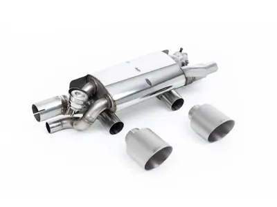 Milltek Sportauspuff-Endschalldämpfer (PSE) mit GT-115-Endstücken aus gebürstetem Titan. Porsche 991.2 3.0LT / S / GTS 2015-19 - 9P1251053A, 9P1251053C, 9P1251053B, 9P1251053D - SSXPO200