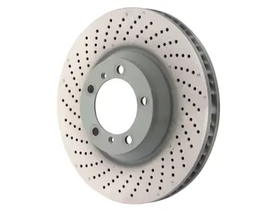 Disco de freno delantero monobloque perforado, 350 x 34 mm. Porsche 997 TURBO. - 99735140501, 99735140601, 99735140500, 99735140502, 99735140600, 99735140602 - PFL30904, PFR31004