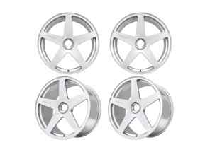 DD1 Center Lock lichtmetalen velgenset hoogglans zilver. Porsche 992.1 GTS - 9M992GT, 9MMAG992TGTSC, W04169001, W04162001 - 992.25.14.F.GS, 992.25.15.R.GS