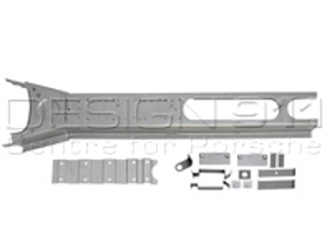 Schakeltunnel. Porsche 356 A auto's (1958-59) - 64449005, 64449004, PP127B, P127B, PP127T2, PP127T1