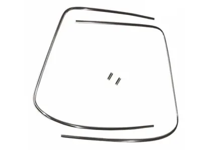 Front screen chrome  moulding trim kit genuine. Porsche 911 1965 to 1983 - 64454192106, 90154191220, 90154191120
