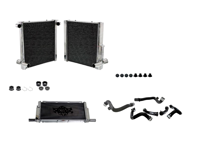 Aluminium radiator for water coolant fluid & hoses SET OF 3. Porsche 981 Boxster Spyder / 981 Cayman GT4 - 99110613103, 99110613203, 99110613801, 99110613802 - 7067, 7066, 7068