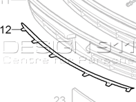 Front bumper centre grille adapter. Porsche 970 Panamera - 97050597700