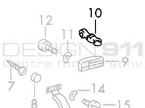 Door Connecting Rod. Porsche 911 69-73 - 90153106600