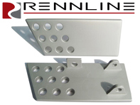 Rennline Aluminium Interior Door Handle Set. PERFORATED. Porsche 911/912/930 / 964 - DH03
