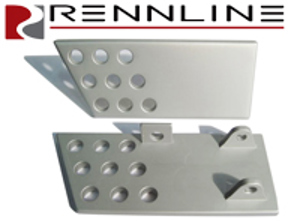 Set di maniglie per porte interne in alluminio Rennline. PERFORATO. Porsche 911/912/930/964 - DH03