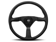 Steering wheel MONTECARLO - 380mm, with black stitching and horn button - Momo - M11111785225L, M11111792217L, M11111792217R/M11111785225R