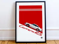 Póster del Porsche 911 Carrera 2.7 RS con marco negro
