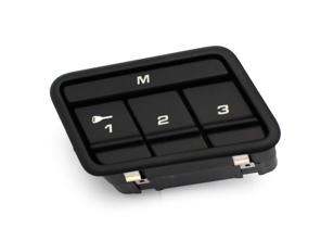Memory switch for seat adjustment, Matt black. Porsche 997 / 987 Boxster / 987C Cayman - 99761310401A05, 99761310301A05, 99761310400A05, 99761310300A05