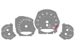 Dial face set, MPH. Porsche 991.1 GT3