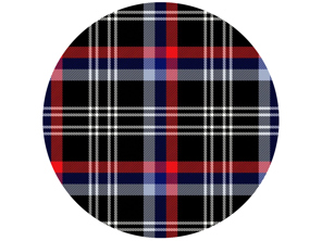 Tissu tartan polyviscose SOLM (Motorsport), inspiration : voitures BMW « M » Division *ÉCHANTILLON*