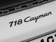 '718 Cayman S' Black Rear Badge for Porsche 718 (982) Cayman - 98204480082G2X