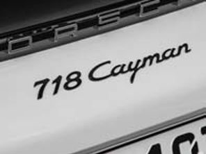 '718 Cayman S' zwarte achterembleem voor Porsche 718 (982) Cayman - 98204480082G2X