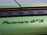 'PANAMERA GTS' Rear Badge, in Black. Porsche 971 Panamera 2017>> - 971044880A041, 971044880A