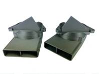 仪表板下方定向通风管（一对）。保时捷 911 1970-89 - 91157108501, 91157108601