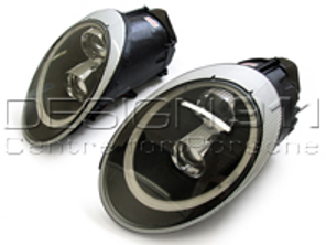 HEADLAMP DUAL PROJECTOR XENON + AURORA LIGHT Porsche 997 05-08 BLACK LENS LHD - 99763115713, 99763115813