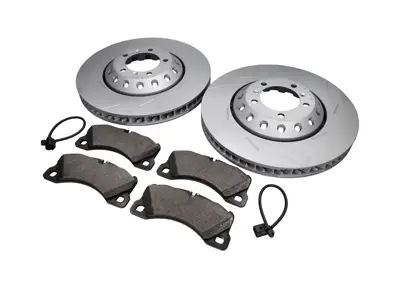 ANTERIORE Pacchetto pastiglie freno e disco freno. Porsche Panamera Turbo/Turbo S - 298615301C, 298615302C, PAA698151, 95861236500