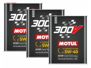 Huile moteur MOTUL 300V COMPETITION 5W-40 6 litres - 110817