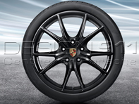 20' 'Carrera S' NOIR Jantes et pneus en alliage d'origine Porsche pour 718 Boxster/Cayman - 98204460206