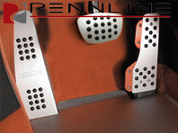 Rennline Aluminium 3 Piece Pedal Set Rubber Grip. Porsche 944/924/968 TIPTRONIC - P716299, P71.62.99