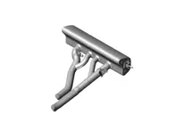 排气消声器/消音器。保时捷 9YB Cayenne turbo E-Hybrid GT Coupe - 9Y3253125C, 9Y3253125A