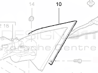 Door Mirror Base Gasket. Porsche Cayenne 955 - 95573183301, 95573183401