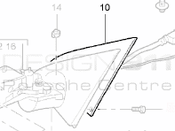 Door Mirror Base Gasket. Porsche Cayenne 955 - 95573183301, 95573183401
