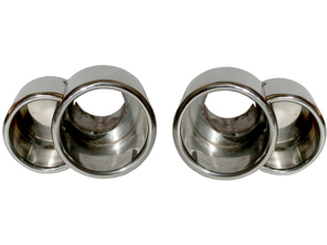 Exhaust tail pipes. Porsche 996 Turbo (PAIR) - 96.903S, 96903S, 1620702810, 99611125174, 99611125274, 99611198101, 99611198201