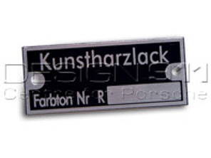 Insignia de Reutter, 'Kunstharzlack'. Porsche 356 - PSP70110300