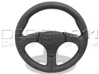 Sports steering wheel without airbag Black with Black Stitching. Porsche 911 / 959 - 000043161108YR