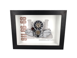 Engine 911 SWB model cutaway Porsche Art - Box framed 1:4 scale