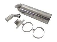 Sport-Endschalldämpfer mit Klappen, 1 Einlass, 1 Auslass, DesignTek. Porsche 911 (1975–1989) - 91111103100, 93011102200, 93011104300