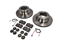 Ensemble de plaquettes et disques de frein arrière. Porsche 964 C4 1989-93 GRAND ÉTRIER - 96535293905, 96535293904, 95135204102