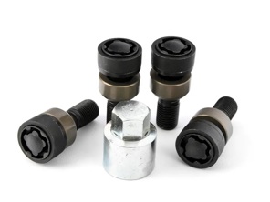 Kit de pernos de rueda con bloqueo Diseño de zócalo con muescas - Original Porsche - 99736105701, PAF009593