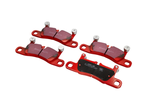 EBC 红色刹车片‘公路’后部。保时捷 991.1 / 991.2 / 981 Boxster Spyder - 99135293902, 99135293904 - DP32098C