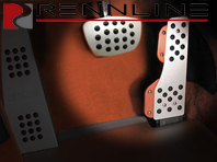 Rennline Aluminium 2-teiliges Pedalset Gummigriff. Porsche 911/912/930/964/993 TIPTRONIC - P70.60.53, P706053