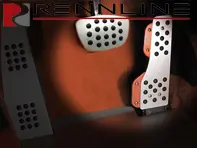 Rennline aluminium 2-delige pedaalset met rubberen grip. Porsche 911/912/930/964/993 TIPTRONIC - P70.60.53, P706053