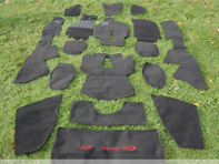 Vloertapijtenset voor binnen. Porsche 964 RS VERSIE 1989-94 - 964556RSRMBLK89, 964556RS