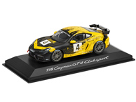 Porsche 718 Cayman GT4 Clubsport model, Racing Yellow/Black 1:43 - DieCast - WAP0204150K