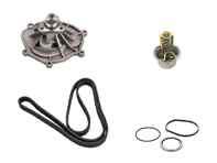 Wasserpumpe, Keilriemen und Thermostat-Kit. Porsche 987.2 Boxster 987.2 / Cayman / 997.2 C2 / 997.2 C4 (ohne Turbo) - 0PB121035A, 9A110622503, 9A110221601, 9A110604802, 9A110604801, 9A110604800, 9A110630500, 99970762540, PAF008955A, 9A110655800, 0PB121688A